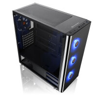 Thermaltake V200 TG RGB, Midi Tower, PC, Schwarz, ATX, micro ATX, Mini-ITX, SPCC, Gaming