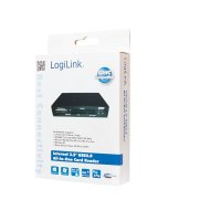 LogiLink CR0012, Schwarz, 3.5 Zoll, 480 Mbit/s, USB 2.0