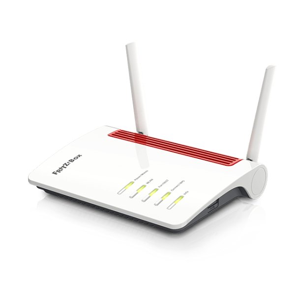 AVM FRITZ!Box 6850 5G, Wi-Fi 5 (802.11ac), Dual-Band (2,4 GHz/5 GHz), Eingebauter Ethernet-Anschluss, 3G, Schwarz, Rot, Weiß, Tabletop-Router