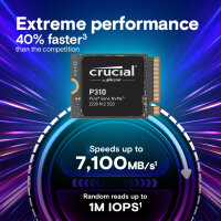 Crucial P310 2TB PCIe Gen4 NVMe 2230 M.2 SSD, 2 TB, M.2,...