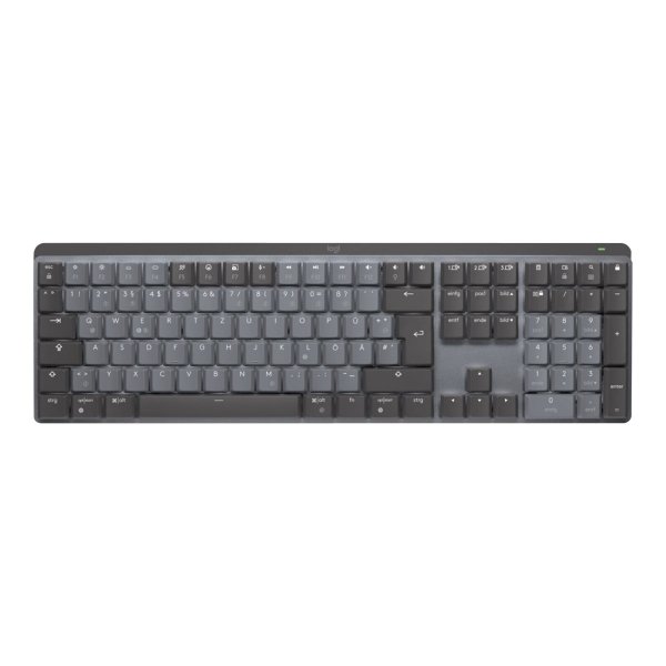 Logitech MX Mini Mechanical, Kabellos, RF Wireless + Bluetooth, Mechanischer Switch, QWERTY, LED, Graphit, Grau