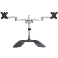 StarTech.com Monitorhalterung für zwei Monitore - Ergonomisches Monitorstand für VESA Bildschirme bis zu 32" und 8 kg - Freistehende gelenkige Bildschirmhalterung - Höhenverstellbar - Silber, Freistehend, 16 kg, 81,3 cm (32"), 100 x 100 mm, Höhenverstellu