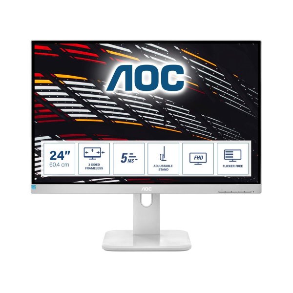 AOC P1 24P1/GR, 60,5 cm (23.8"), 1920 x 1080 Pixel, Full HD, LED, 5 ms, Grau