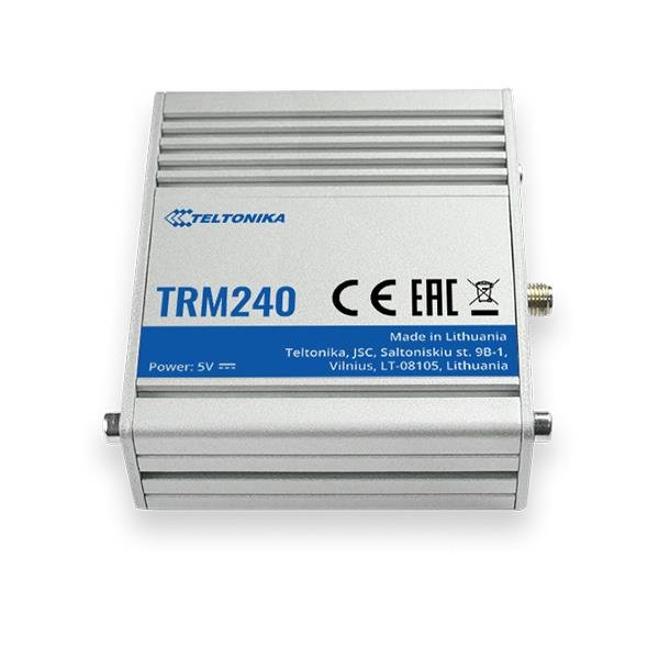 Teltonika TRM240, Intern, Aluminium, Blau, TCP/UDP/PPP/FTP(S)/HTTP(S)/NTP/PING/QMI/SSL, Mikro-USB, CE, EAC, -40 - 75 °C