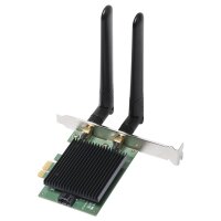 Edimax EW-7833AXP, Kabelgebunden, PCI Express, WLAN / Bluetooth, Wi-Fi 6 (802.11ax), 2400 Mbit/s, Schwarz