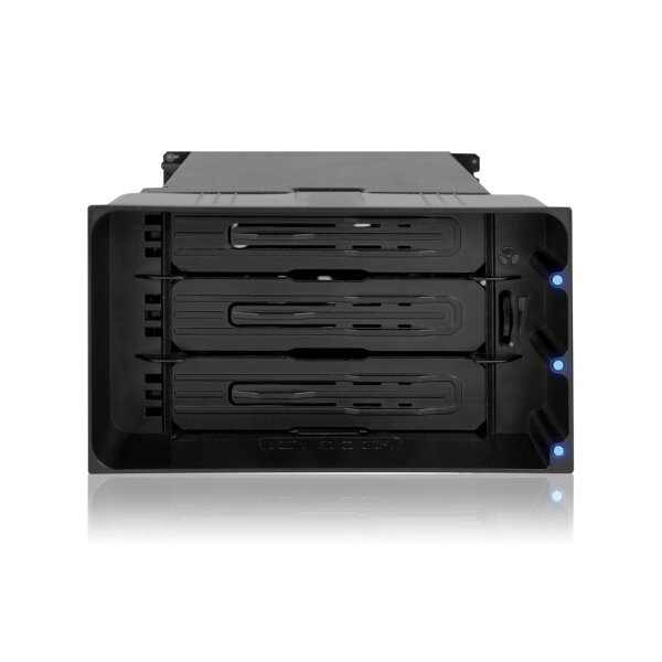 Icy Dock MB830SP-B, HDD-Gehäuse, 3.5", SAS, SATA, 6 Gbit/s, Hot-Swap, Schwarz