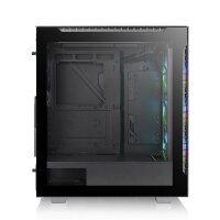 Thermaltake Divider 550 TG Ultra, Midi Tower, PC, Schwarz, ATX, micro ATX, Mini-ITX, SPCC, Gehärtetes Glas, Multi