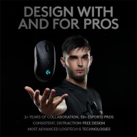 Logitech G Pro Wireless, Beidhändig, Optisch, RF Wireless, 25600 DPI, 1 ms, Schwarz