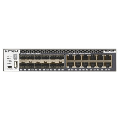 Netgear M4300-12X12F, Managed, L2/L3, 10G Ethernet (100/1000/10000), Rack-Einbau, 1U