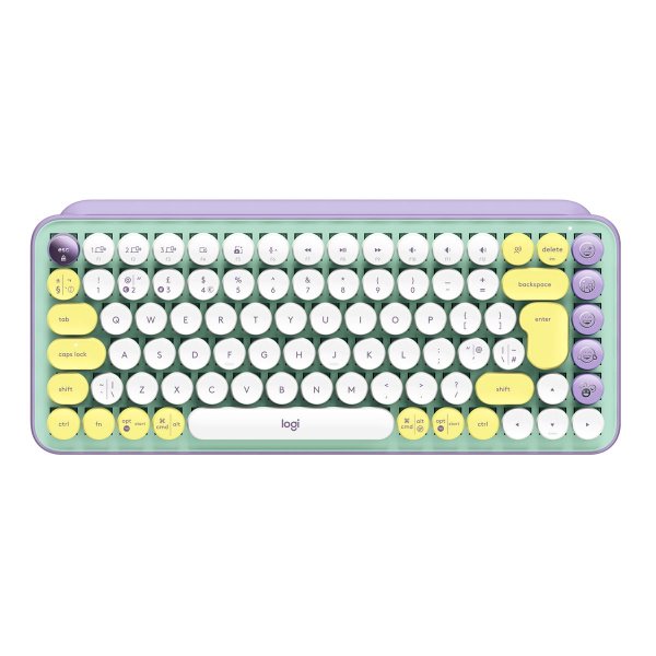 Logitech POP Keys Wireless Mechanical Keyboard With Emoji Keys, Mini, Kabellos, Bluetooth, Mechanischer Switch, QWERTY, Mintfarbe