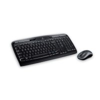 Logitech Wireless Desktop MK330, Volle Größe (100%), Kabellos, RF Wireless, QWERTZ, Schwarz, Maus enthalten