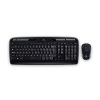 Logitech Wireless Desktop MK330, Volle Größe (100%), Kabellos, RF Wireless, QWERTZ, Schwarz, Maus enthalten