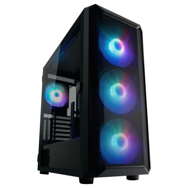 LC-Power Gaming 804B, Midi Tower, PC, Schwarz, ATX, micro ATX, Mini-ITX, Metall, Kunststoff, Gehärtetes Glas, 16 cm