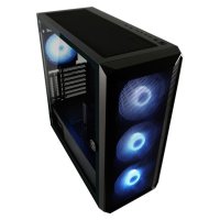 LC-Power Gaming 804B, Midi Tower, PC, Schwarz, ATX, micro ATX, Mini-ITX, Metall, Kunststoff, Gehärtetes Glas, 16 cm