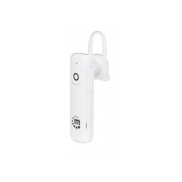 Manhattan Bluetooth-Headset, Bluetooth 4.0 + EDR, In-Ear Design, omnidirektionales Mikrofon, integrierte Bedienelemente, weiß, Kabellos, Anrufe/Musik, 7 g, Kopfhörer, Weiß