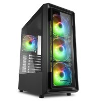 Sharkoon TK4 RGB, Midi Tower, PC, Schwarz, ATX, micro...