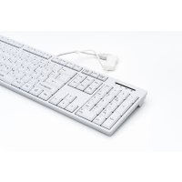 GETT TKL-105-GCQ-IP68-KGEH-WHITE-USB, Volle Größe (100%), Kabelgebunden, USB, Mechanischer Switch, QWERTZ, Weiß