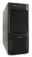 LC-Power 925B, Midi Tower, PC, Schwarz, ATX, micro ATX, Metall, 15 cm