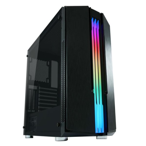 LC-Power Gaming 702B - Skyscraper_X, Midi Tower, PC, Schwarz, ATX, micro ATX, Mini-ITX, Metall, Kunststoff, Gehärtetes Glas, Gaming