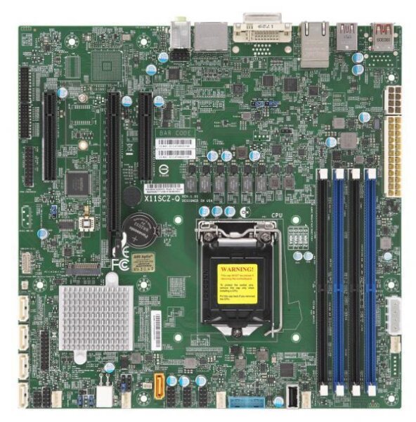 Supermicro X11SCZ-Q, Intel, LGA 1151 (Socket H4), Intel® Celeron®, Intel® Core™ i3, Intel® Core™ i5, Intel® Core™ i7, Intel® Pentium®, DDR4-SDRAM, 64 GB, DIMM