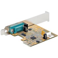 StarTech.com 1-Port PCI Express Serielle Schnittstellenkarte, PCIe auf RS232 (DB9) Karte, PC Serielle Adapter Karte / Erweiterungskarte, Voll- und Niedrigprofil Blende, 16C1050 UART, COM Retention, Windows/Linux, PCIe, Seriell, Full-height / Low-profile,