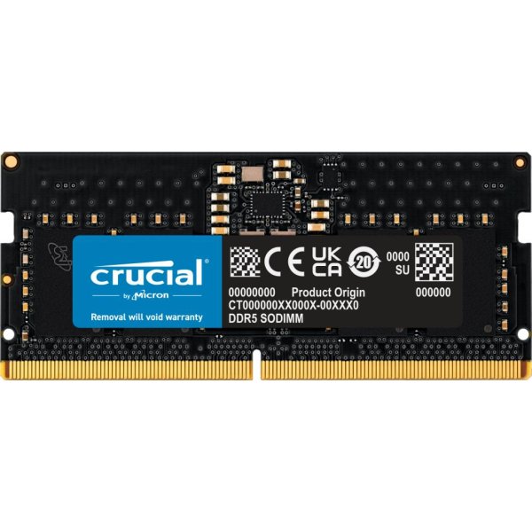 Crucial CT8G48C40S5, 8 GB, 1 x 8 GB, DDR5, 4800 MHz, 262-pin SO-DIMM