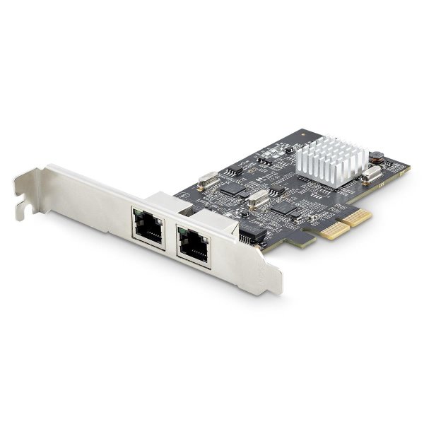 StarTech.com 2-Port 2.5 Gbit PCIe Netzwerkkarte, Intel I225-V, Dual-Port Computer LAN Karte, Multi-Gigabit NIC, PCI Express Server Netzwerkkarte, 2.5G Ethernet Adapter, Eingebaut, Kabelgebunden, PCI Express, Ethernet, 2500 Mbit/s, Schwarz