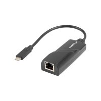 Lanberg NC-1000-02, USB Typ-C, RJ-45, Schwarz, 1...