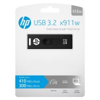 HP PNY x911w, 512 GB, USB Typ-A, 3.2 Gen 1 (3.1 Gen 1), 410 MB/s, Dia, Schwarz