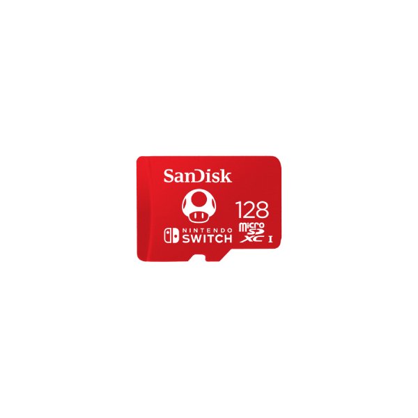 SanDisk SDSQXAO-128G-GNCZN, 128 GB, MicroSDXC, 100 MB/s, 90 MB/s, Class 3 (U3), Rot, Weiß