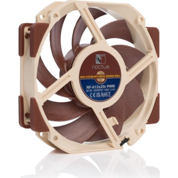 Noctua NF-A12X25R PWM, Ventilator, 12 cm, 450 RPM, 2000 RPM, 22,6 dB, 102,1 m³/h