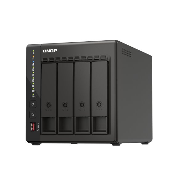 QNAP TS-453E-8G, NAS, Tower, Intel® Celeron®, J6412, 6 TB, Schwarz