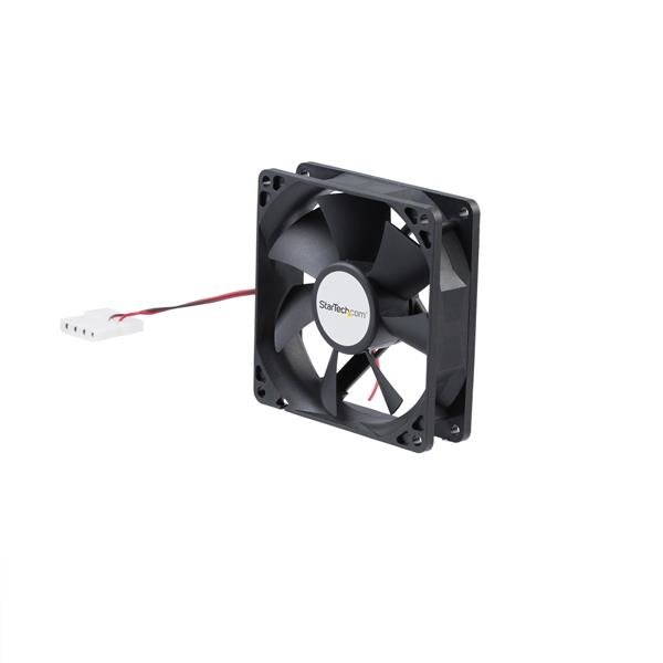 StarTech.com 92mm Gehäuselüfter - Lüfter für PC Gehäuse mit LP4 Molex Stecker, Ventilator, 9,2 cm, 2200 RPM, 26 dB, 39,35 cfm, Schwarz