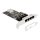 Delock PCI Express x4 Karte 4 x RJ45 Gigabit LAN RTL8111, PCIe, RJ-45, PCIe 2.0, Silber, PC, Windows 10, Windows 11, Windows 8.1