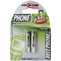 Ansmann NiMh Akku DECT 2 x Micro 0,8 Ah Blister, AAA, AAA, Nickel-Metallhydrid (NiMH), 1,2 V, 2 Stück(e), 800 mAh