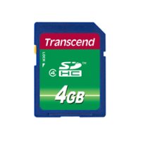 Transcend TS4GSDHC4, 4 GB, SDHC, Schwarz