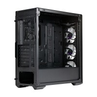 Cooler Master MasterBox 520, Midi Tower, PC, Schwarz, ATX, micro ATX, SSI CEB, Mini-ITX, EATX, Acrylnitril-Butadien-Styrol (ABS), Gehärtetes Glas, Stahl, Multi