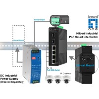 LevelOne Hilbert 6-Port Gigabit PoE Smart Lite Switch, 4 PoE Ausgänge, 2 x Gigabit SFP, 802.3at/af PoE, Managed, L2, Gigabit Ethernet (10/100/1000), Vollduplex, Power over Ethernet (PoE)