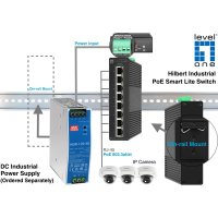 LevelOne Hilbert 8-Port Industrial Gigabit PoE Smart Lite Switch, 8 PoE-Ausgänge, 802.3at/af PoE, Managed, L2, Gigabit Ethernet (10/100/1000), Vollduplex, Power over Ethernet (PoE)