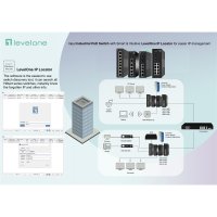 LevelOne Hilbert 8-Port Industrial Gigabit PoE Smart Lite Switch, 8 PoE-Ausgänge, 802.3at/af PoE, Managed, L2, Gigabit Ethernet (10/100/1000), Vollduplex, Power over Ethernet (PoE)