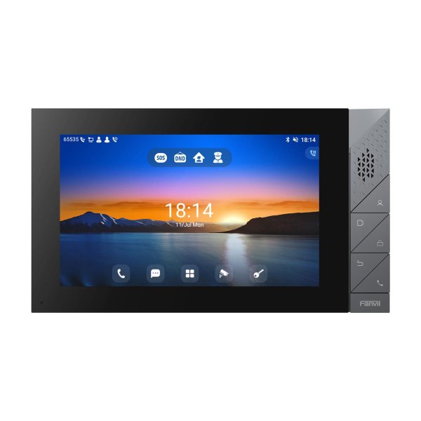 Fanvil i55A, 17,8 cm (7 Zoll), LCD, 1024 x 600 Pixel, Edelstahl, Tasten, Horizontal