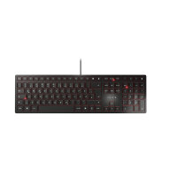 Cherry KC 6000 SLIM Kabelgebundene Tastatur, Schwarz, USB...