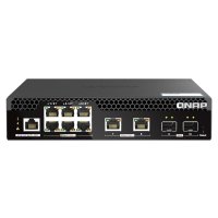 QNAP QSW-M2106PR-2S2T, Managed, L2, 10G Ethernet (100/1000/10000), Power over Ethernet (PoE), Rack-Einbau, 1U