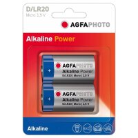 AgfaPhoto 110-802619, Einwegbatterie, D, Alkali, 1,5 V, 2...