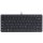 R-Go Tools Ergonomische Tastatur R-Go Compact, flaches Design, Mini-Tastatur, QWERTY (US), verkabelt, schwarz, Mini, Kabelgebunden, USB, QWERTY, Schwarz