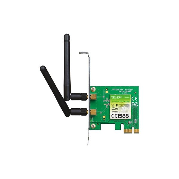 TP-LINK 300Mbit/s-WLAN-PCI-Express-Adapter, Eingebaut, Kabellos, PCI Express, WLAN, 300 Mbit/s, Grün