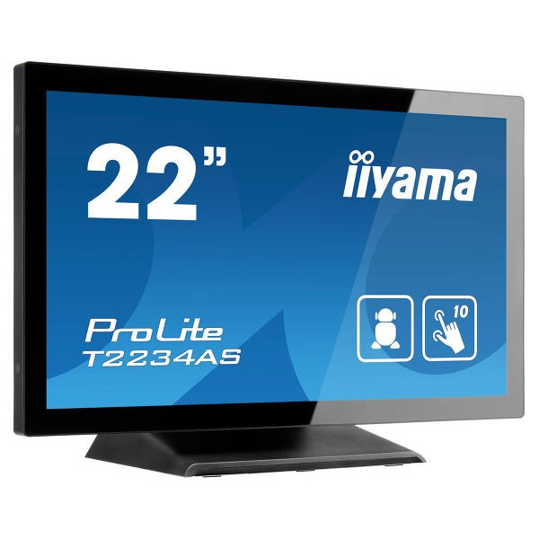 Iiyama ProLite T2234AS-B1, 54,6 cm (21.5"), 1920 x 1080 Pixel, Full HD, 8 ms, Schwarz