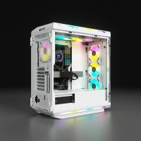 Corsair iCUE 5000T RGB, Midi Tower, PC, Weiß, ATX, EATX, micro ATX, Gaming, Multi