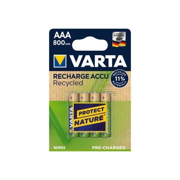 Varta 56813 101 404, Wiederaufladbarer Akku, AAA, Nickel-Metallhydrid (NiMH), 1,2 V, 4 Stück(e), 800 mAh