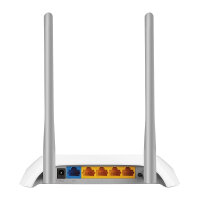 TP-LINK 300Mbit/s-WLAN-Router, Wi-Fi 4 (802.11n), Einzelband (2,4GHz), Ethernet/LAN, Grau, Weiß, Tabletop-Router